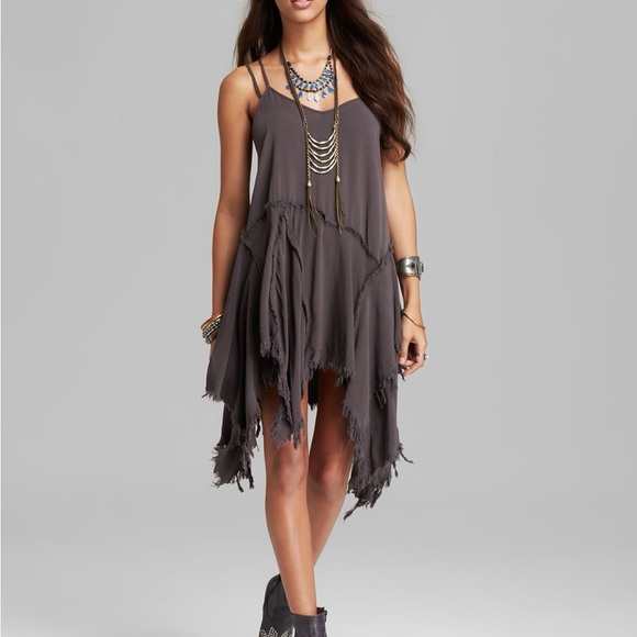 Free People Intimately FP Boho Handkerchief Hem Dress XS Fringe Festival Flares - Picture 6 of 6